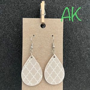 Homemade wood earrings